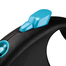 FLEXI Automatikus póráz Fekete Design M szíj 5 m kék színben