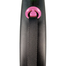 FLEXI Automatikus póráz Fekete Design S pánt 5 m rózsaszínű