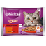 WHISKAS Adult tasak 4x85g Classic Sets nedves macskaeledel zselés darabokban marhahússal és baromfival, bárányhússal és kacsával