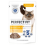 PERFECT FIT Sensitive 1+ tasakok 85 g teljes értékű nedves eledel felnőtt macskáknak csirkemellel mártásban