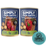 SIMPLY FROM NATURE Wet Food for dogs horse with potatoes + goat and potatoes  400 g x 12 db. + Fedél a konzervdobozhoz