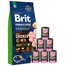 BRIT Premium By Nature Adult Extra Large XL 15 kg + nedves eledel pulykával 6x400 g