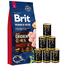 BRIT Premium By Nature Adult Large L 15 kg + nedves eledel baromfival 6x1240 g