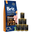 BRIT Premium By Nature Senior Small Medium S+M 15 kg + nedves eledel baromfival 6x1240 g