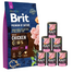 BRIT Premium By Nature Adult Small S 8 kg + nedves eledel pulykával 6x400 g