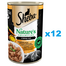 SHEBA konzervdoboz 12x400 g Nature's Collection nedves teljes értékű eledel felnőtt macskáknak pulykával, baromfiszívvel és halolajjal, sárgarépával, teriyana-ban