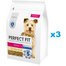 PERFECT FIT (Adult 1+) 3x2,6kg csirkében gazdag száraz teljes értékű eledel felnőtt, kistestű kutyafajták számára