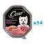 CESAR tálca 14x150 g nedves teljes értékű eledel felnőtt kutyáknak csikóhal zsenge borjúhússal és baromfival