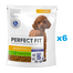 PERFECT FIT Sensitive 1+ pulykában gazdag száraz teljes értékű eledel felnőtt kistestű kutyafajták számára 6x825 g