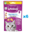 WHISKAS Dentabites 6x40 g fogászati kezelés felnőtt macskáknak