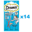 DREAMIES Meaty Sticks Finom lazacos rudacskák felnőtt macskáknak 14x30 g
