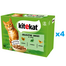 KITEKAT Finom ízek tasak 48x85 g teljes értékű nedves eledel felnőtt macskáknak pulyka, nyúl és baromfi mártással