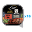 CESAR Natural Goodness Mus tálca 16x100 g nedves teljes értékű eledel felnőtt kutyáknak marhahússal, garbanzo babtal, sárgarépával és áfonyával