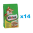 KITEKAT száraz macskaeledel csirkével és zöldséggel 14x300 g