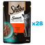 SHEBA Sauce Collection Lédús ízek 28x85 g nedves teljes értékű eledel felnőtt macskáknak marhahúsos szósszal
