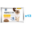 PERFECT FIT Sensitive 1+ tasakok 52x85 g teljes értékű nedves eledel felnőtt macskáknak, csirkemártással, lazaccal