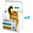 PERFECT FIT Sterile 1+ száraz teljes értékű eledel felnőtt macskák számára, csirkében gazdag 3x2,8 kg