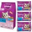 WHISKAS Adult 14kg száraz táp tonhalával és zöldségekkel + WHISKAS Adult 12x85g Halas finomságok zselében: lazac, tonhal