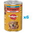 PEDIGREE Adult 6x1200g teljes értékű nedves eledel felnőtt kutyáknak, marhahús és máj keverékkel, zselében