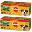 PEDIGREE Adult Choice of Flavors zöldségekkel 80x100g teljes értékű nedves eledel felnőtt kutyáknak, marhahús és bárányhús keverékével, marhahús és máj keverékével, csirkével, pulykával, mártásban