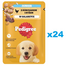 PEDIGREE Junior tasak 24x100g teljes értékű nedves eledel kölyökkutyáknak, csirkehúsban gazdag darabok rizzsel, zselében