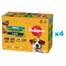 PEDIGREE Adult Choice of Flavors zöldségekkel 48x100g teljes értékű nedves eledel felnőtt kutyáknak, marhahús és bárányhús keverékével, marhahús és máj keverékével, csirkével, pulykával, mártásban