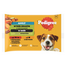PEDIGREE Adult Choice of Flavors zöldségekkel 4x100g teljes értékű nedves eledel felnőtt kutyáknak, marhahús és bárányhús keverékével, pulykával, mártásban