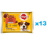 PEDIGREE Adult Wybór Smaków w galaretce 52x100g mokra karma dla dorosłych psów kawałki bogate w kurczaka i w mieszankę jagnięciny i wątróbki