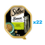 SHEBA Sauce Collection tacka 22x85 g mokra karma pełnoporcjowa dla dorosłych kotów kawałki z królikiem i warzywami w sosie