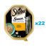 SHEBA Sauce Collection tacka 22x85 g mokra karma pełnoporcjowa dla dorosłych kotów frykasy z indykiem i warzywami w sosie