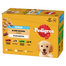 PEDIGREE Junior Choice of Flavors rizzsel tasakok 12x100g teljes értékű nedves eledel kölyökkutyáknak, darabokban, marhahús és máj keverékkel és rizzsel, csirkével és rizzsel, bárányhús és máj keverékkel és rizzsel, baromfival és rizzsel, zselében