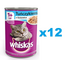 WHISKAS Adult 12x400 g teljes értékű nedves eledel felnőtt macskáknak, tonhal darabkák zselében