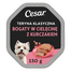 CESAR Klasszikus terrine borjú- és csirkehús-darabkákkal 150 g teljes értékű nedves eledel felnőtt kutyák számára