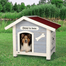 TRIXIE Natura Dog Kennel With Saddle Roof M: 91 × 80 × 80 cm Light Blue-White