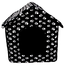 PETSBED Kennel Lair fekete mancsokkal 44 x 38 cm