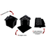 PETSBED Kennel Lair fekete mancsokkal 44 x 38 cm