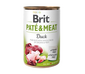 BRIT Pate&Meat duck 400 g kacsapástétom kutyáknak