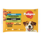 PEDIGREE Adult Choice of Flavors zöldségekkel 4x100g teljes értékű nedves eledel felnőtt kutyáknak, marhahús és máj keverékével, csirkével, mártásban