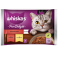 WHISKAS Adult saszetka 4x85g Juicy Jelly Bites nedves macskaeledel marhahússal, csirkével
