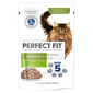PERFECT FIT Senior 7+ 85 g teljes értékű nedves eledel idős macskáknak pulykával és sárgarépával mártásban