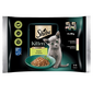 SHEBA Kitten Choice of Flavours 4x85g nedves teljes értékű cicatáp szószos darabokban: lazac, csirke