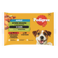 PEDIGREE Adult Choice of Flavors zöldségekkel 4x100g teljes értékű nedves eledel felnőtt kutyáknak, marhahús és bárányhús keverékével, pulykával, mártásban